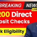 $1,200 Federal Checks Direct Deposit Checks